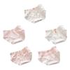 Set of 5 Women's Plus Size Comfortable Breathable Cotton Underwear Pack Soft Stretchy Briefs with Cartoon and Floral Prints