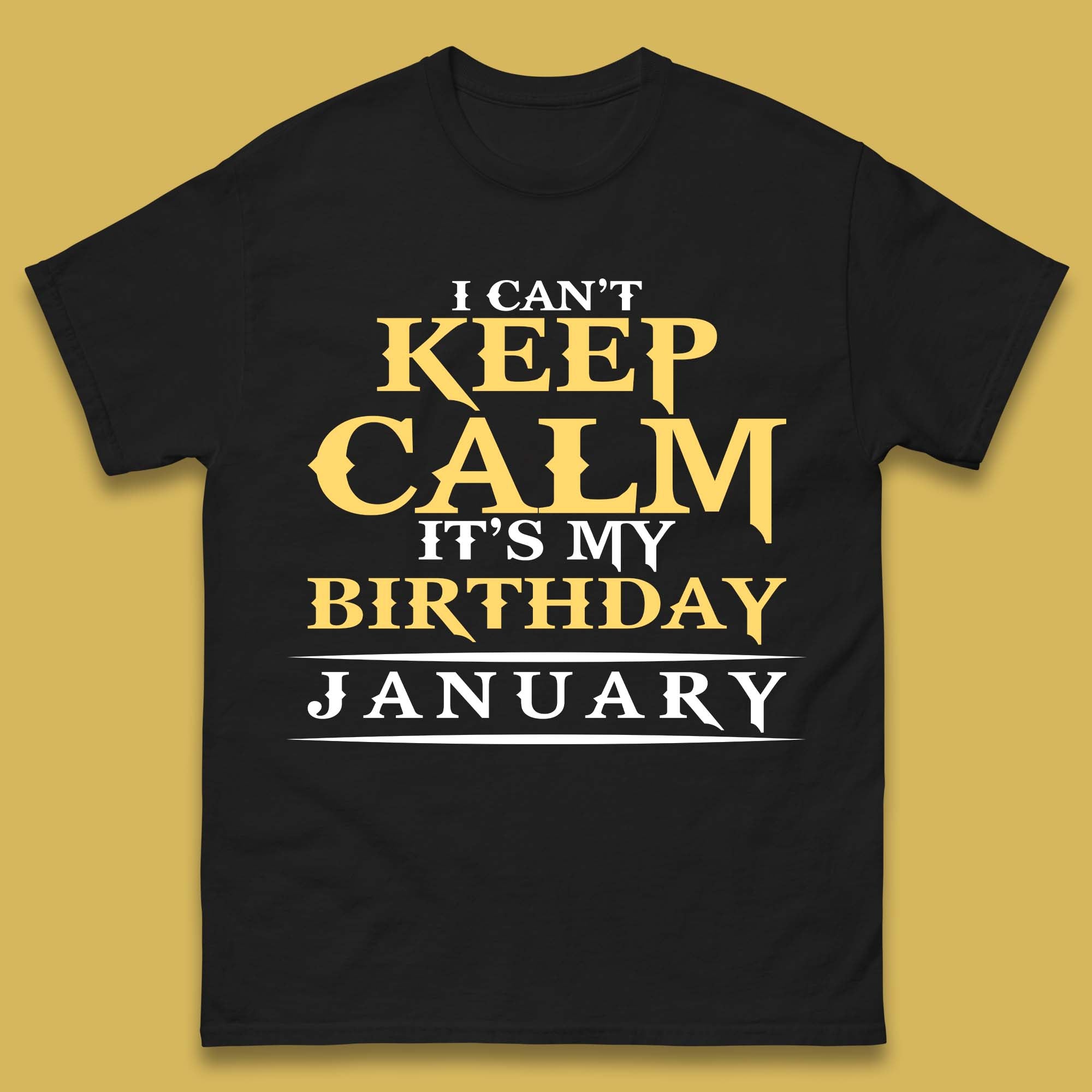 January Birth Party Mens T-Shirt Womens Tops Tees XL