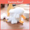 Charming White Goose Plush Toy Keychain Pp Cotton Stuffed Animal Doll