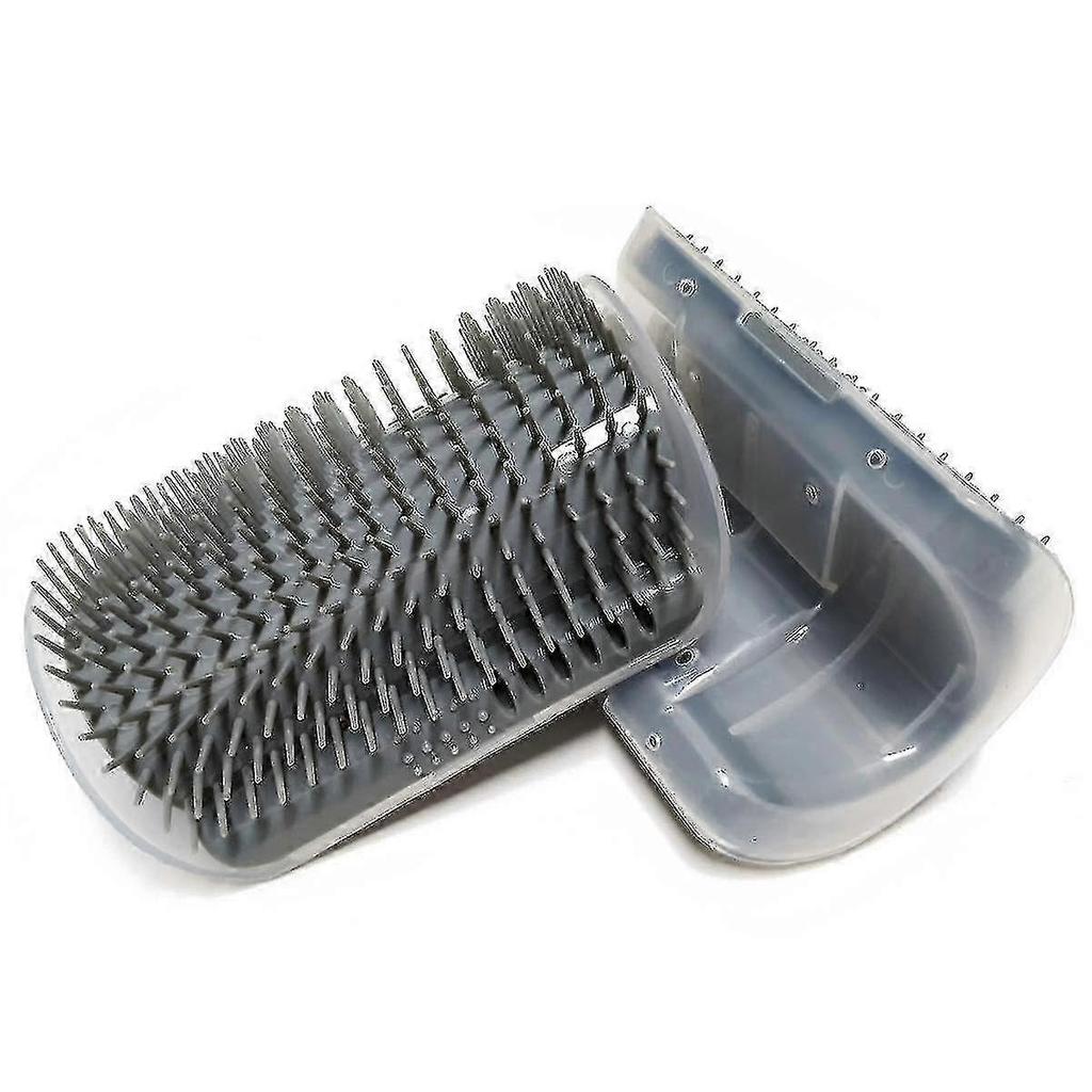 2-Pack Soft Cat Corner Grooming Brush with Catnip, Corner Massager, Corner Scratcher, Pet Grooming Brush, Corner Comb, Self-Massaging T-Shirt