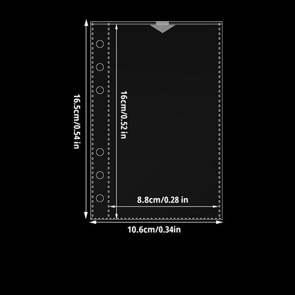 

10pcs Mini A6 Binder Pocket Clear Binder Pouches Zipperless Cash Budget Binder Envelopes Top Open Sleeves Page Protectors
