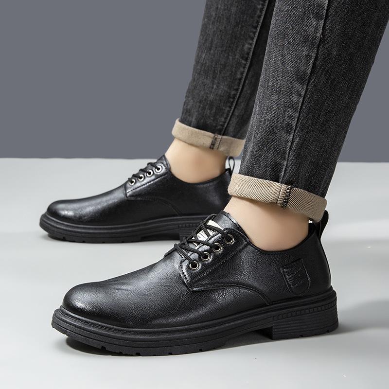 Leather Shoes New Men's Casual Leather Shoes Versatile Men's Business Leather Shoes Solid Color Shoes Leather Shoes