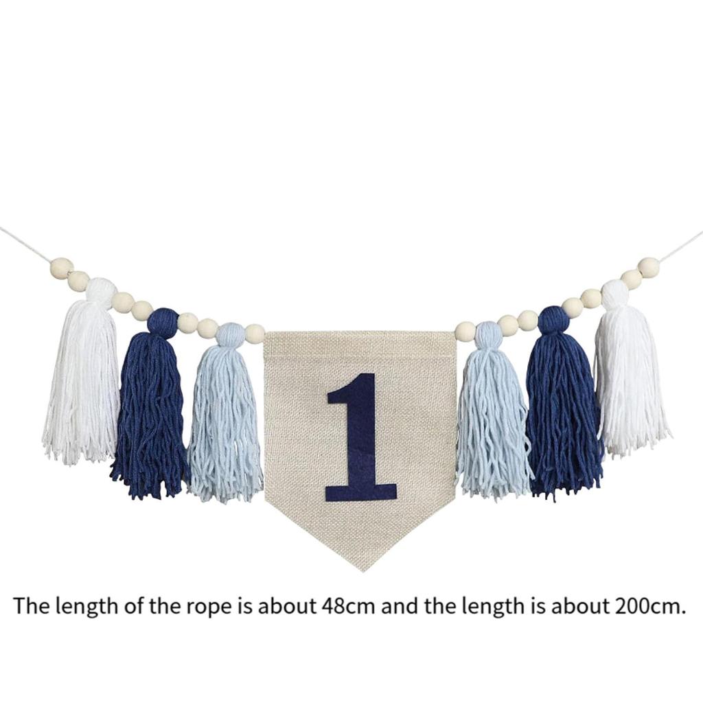 1-årsdag Barnstol Banner Dekoration Foto Rekvisita Födelsedagsfest Födelsedag