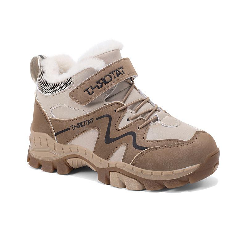 2025 Nepromokavé protiskluzové zimní kožené turistické boty pro chlapce - Teplá, odolná obuv do přírody