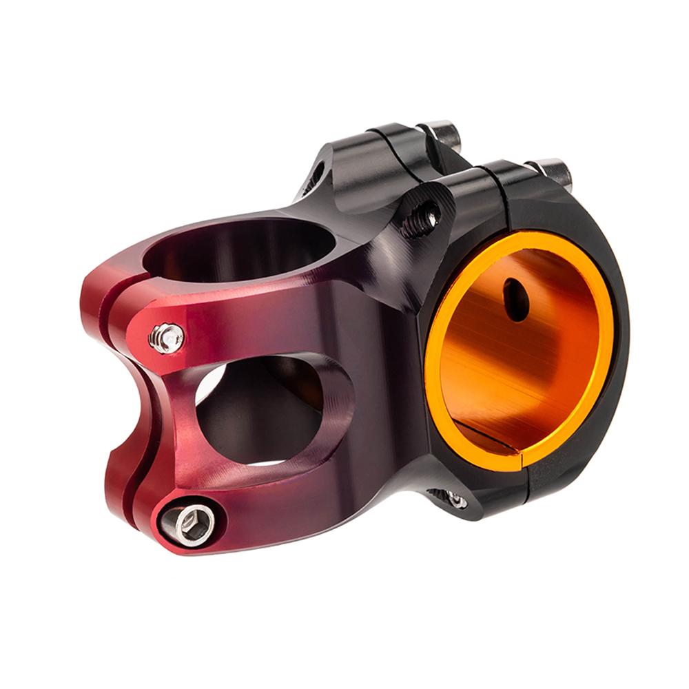 ZTTO MTB 35mm Stem CNC 35mm 31.8mm Handlebar Bicycle Ultralight 0 Degree Rise Durable DH AM Enduro 28.6mm Steerer Mountain Bike 35mm Black-red