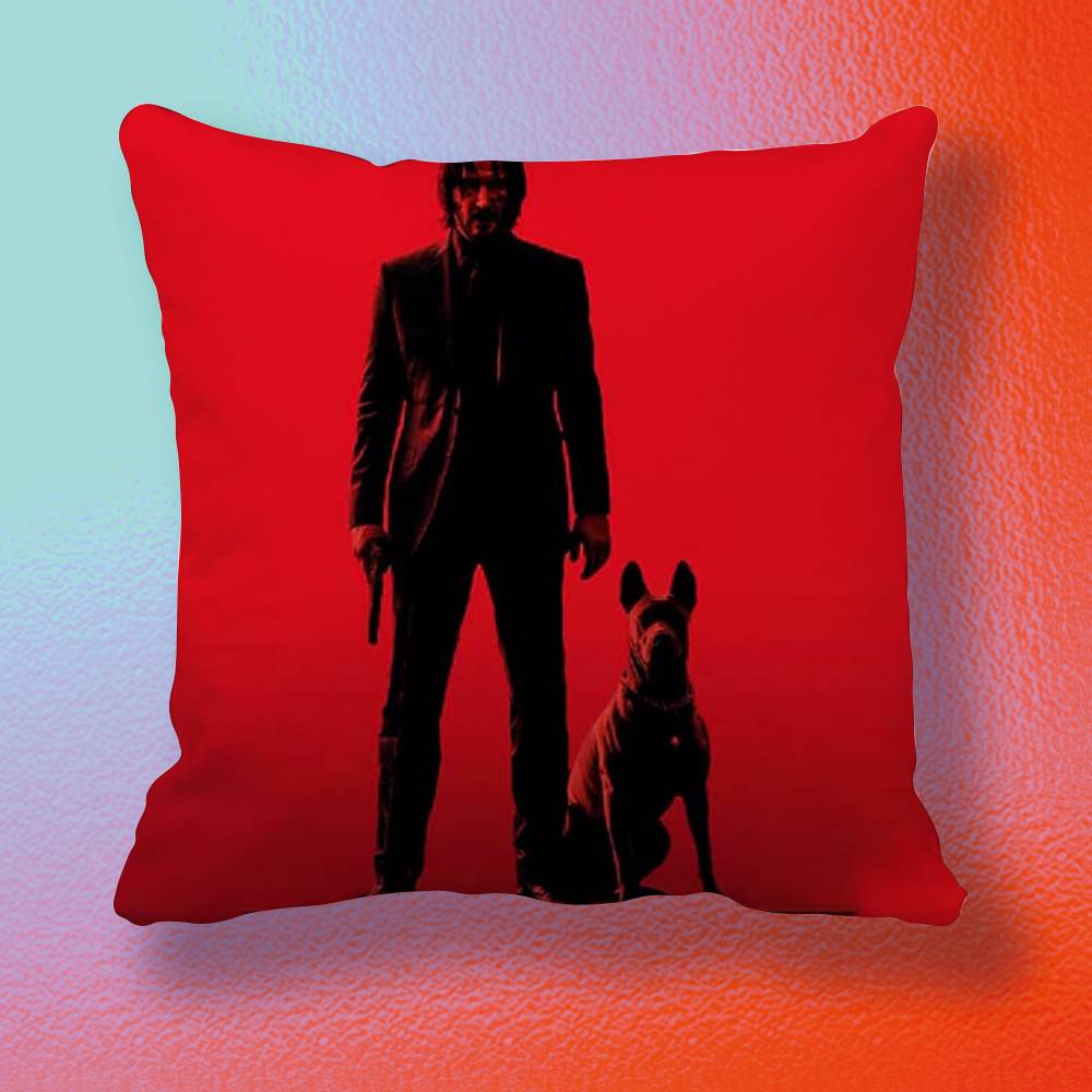 Classic Movie John Wick Pillow cover gift High definition digital printingSurprise vivid pattern Household