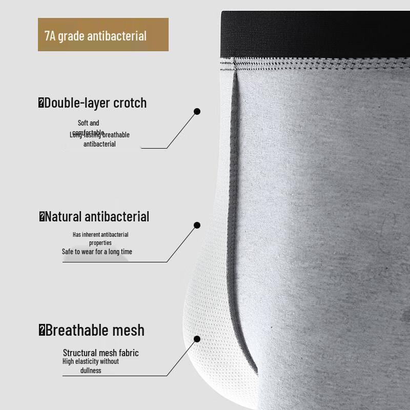 PLAYBOY Men's Cotton Antibacterial Boxer Briefs