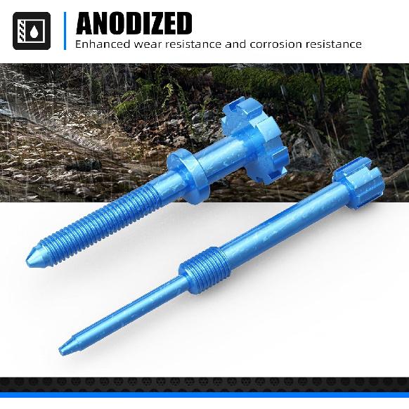 NICECNC Blue Carburetor Adjustment Screw Kit Aire Fuel Mixture Screw Compatible with Keihin PWK 2 Stroke Carburetors Compatible with Yamaha YZ250