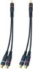 YFFSFDC RCA Splitter RCA Male to 2RCA Video RCA Audio Mono to Stereo Subwoofer Gold for Car Car Navigation Rear of Cable, Female, Audio, Y-Type Cable,
