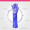 Women Faux Leather Sparkly Metallic Long Gloves for Evening Costume Party Dance