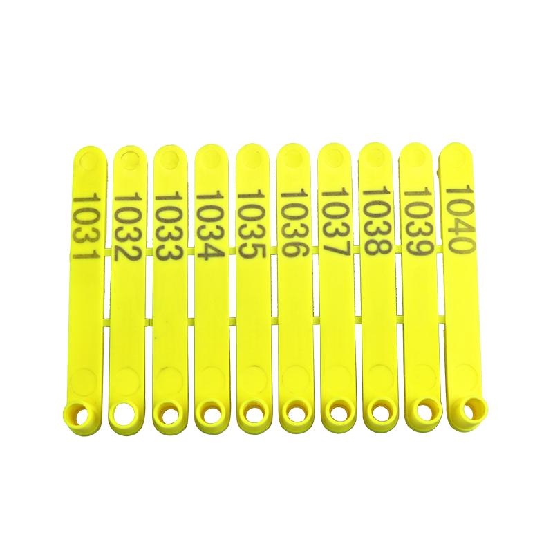 100Pcs Livestock Goat Ear Tag Pliers 001-500 Numbers Ear Laser Typing Plastic Head Earrings For Farm Animals Idetification Card