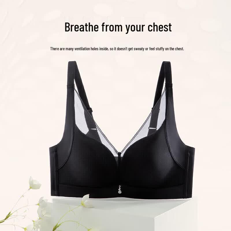 Oudifen Seamless Antibacterial Wireless Push-up Bra XB3536