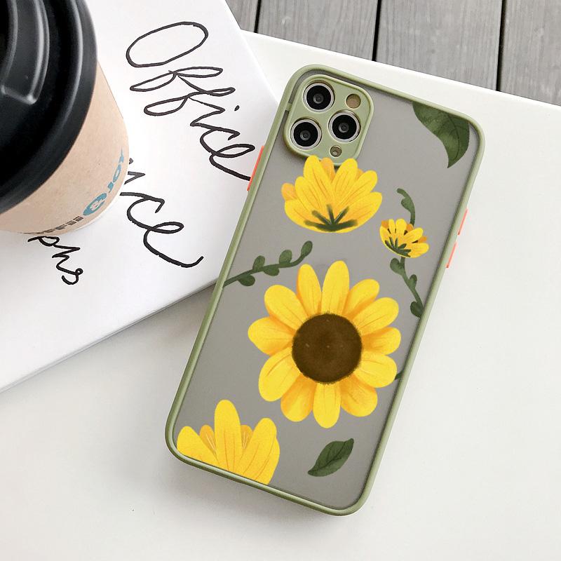 Flower Sunflower Chrysanthemum Phone Case For iPhone 16 15 12 11 13 14 Pro Max XS XR X 15 14 7 8 Plus SE2 Shockproof Back Cover