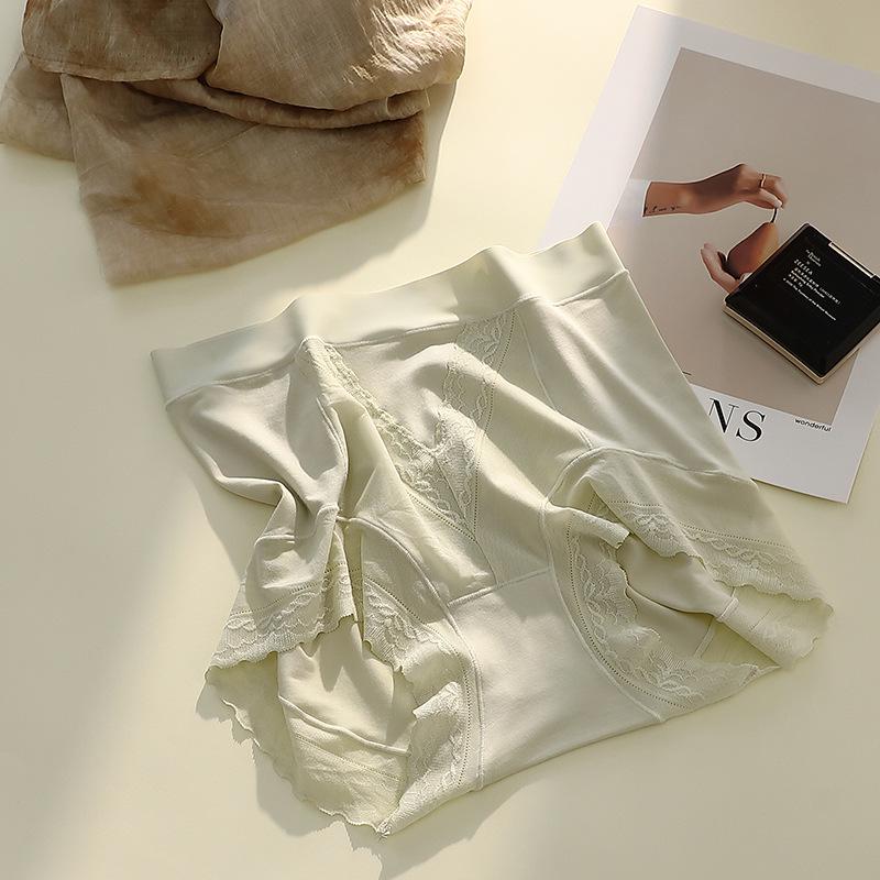 

Дружелюбные к коже и удобные кружевные трусики из модала, мягкие как облако, свежие и эластичные, с высокой посадкой, треугольные женские трусики One size