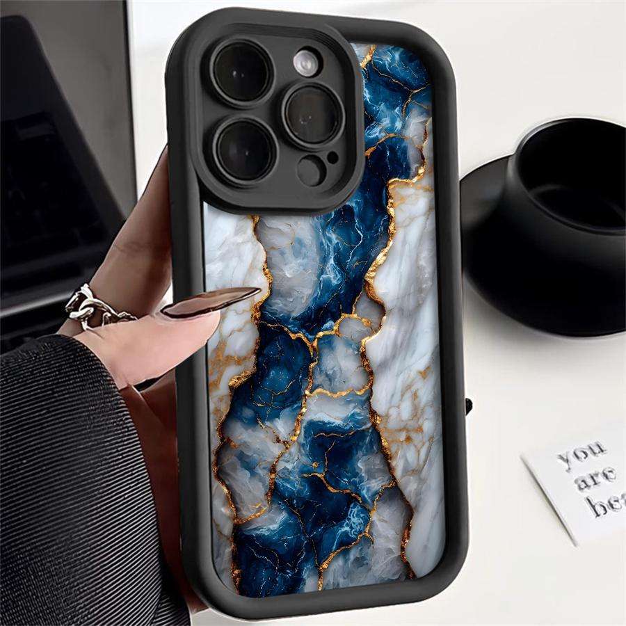 Case for iPhone 17 Pro Max 17e 12 Pro Air 16 15 Plus 14 11 13 Phone Cover Marble Pattern Matte