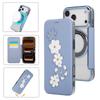 Jednoduchý Elegantní 3D Květinový Kryt s Slotem a Magnetickým Uzávěrem z Kůže pro iPhone 17 Pro Max 16 Plus 15 14 13 12 Nárazuvzdorný Kryt s Pocitem Kůže