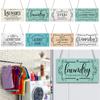 Wood Laundry Wooden Signs Door Hanger Laundry Signs Wall Plaque Decorative Plaque Letter Printed Signs Door Plate