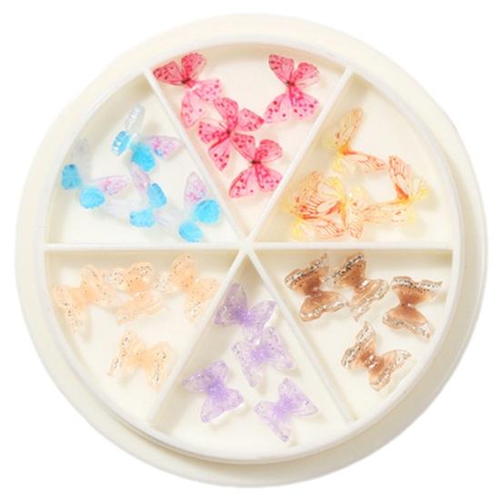 1 Box 3D Butterfly Nail Charms Resin Ornament DIY Craft Project Manicure Accessories Nail Art Jewelry Phone Case Decorations Nail Supplies for