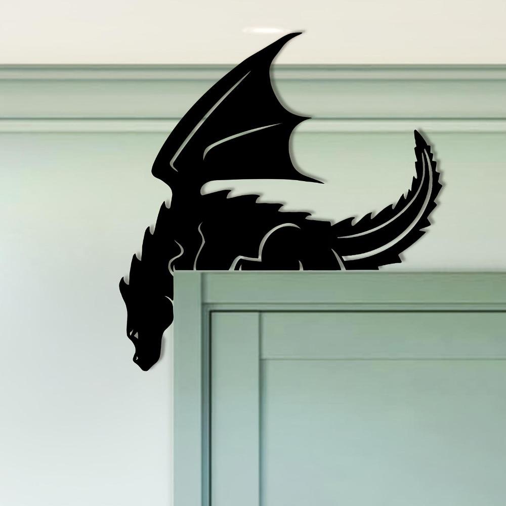 Metal Dragon Wall Art Durable Iron Decor Glam Style Indoor Outdoor