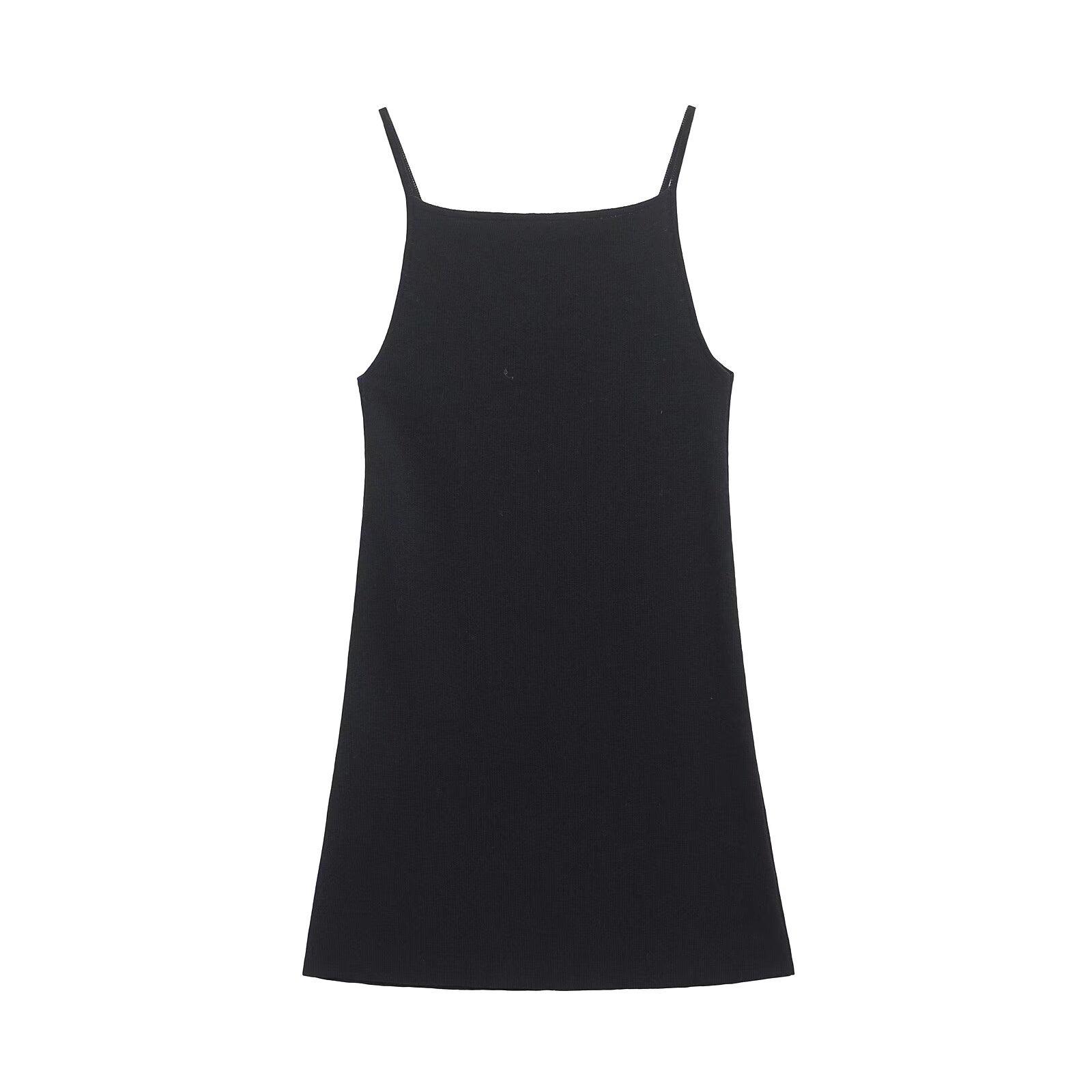 

2025 Spring Women s Versatile Loose Solid Color Suspender Dress Large