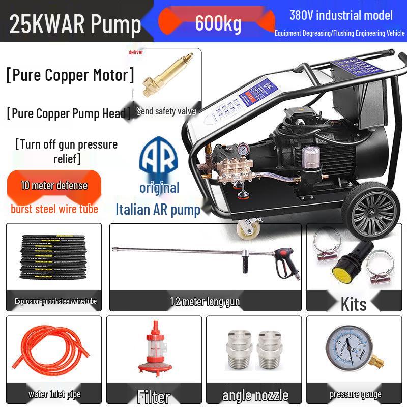 Black Cat Duke 25Kw 380V Industrial Ultra-High Pressure Washer CN plug (adapter included)