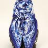 Chinese Style Blue And White Porcelain 90 Square Scarf Digital Floral Printed Handkerchief Muslim Hijab Shawls Bandana Turban
