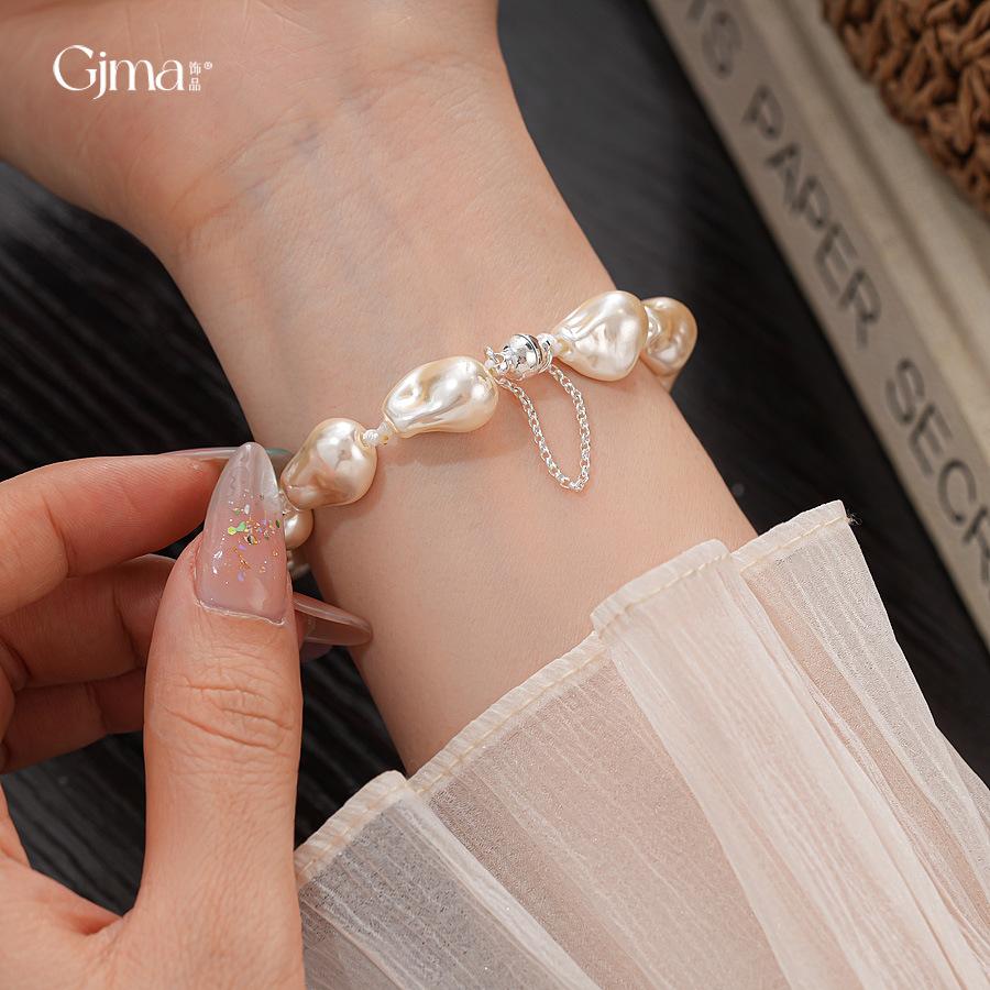 Französisches Retro-Barock-Perlenarmband Perlenarmband Design Sinn Vielseitiger Schmuck Damen