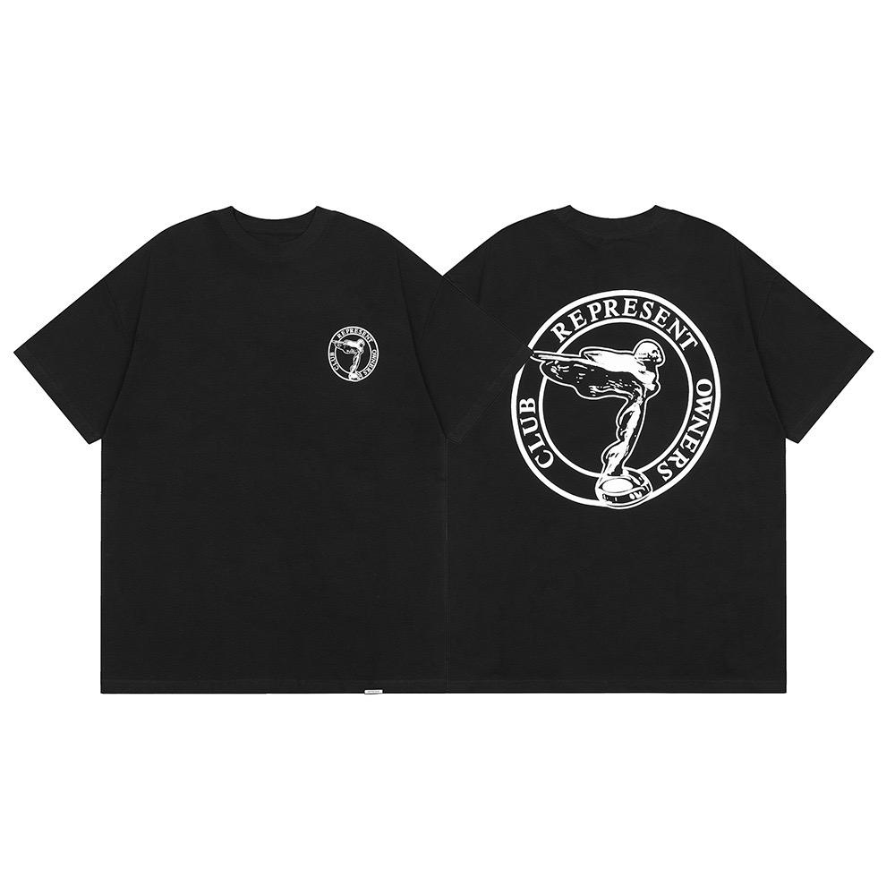 Pure Cotton Letter T-shirt Street  Men And Women  Pattern Printed Casual Tees Y2K Harajuku Gothic Loose Top
