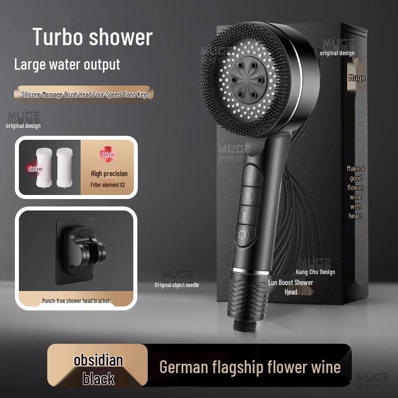 Filtered Booster Handheld Shower Head with Large Output