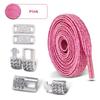 Women's Bling Diamond Cross Locks Elastic No-Tie Shoe Laces Charms Luxury Smart Buckle for Metal Shoelaces Sneakers