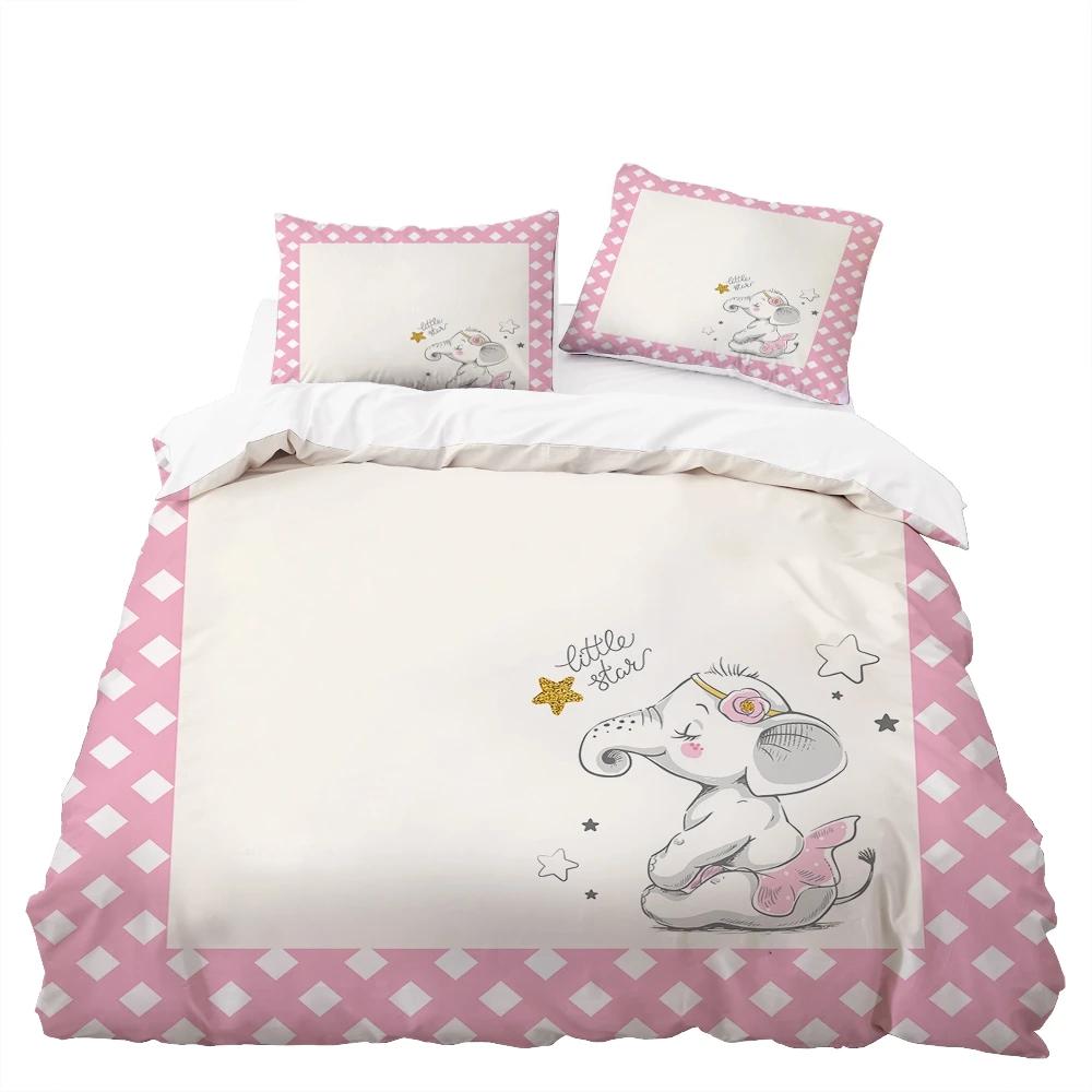 Cartoon Faultier Königin König Bettbezug Roter Süßer Tierprint Bettbezug Bettwäsche-Set Für Kinder Jungen Mädchen Blumen Blätter Bettbezug