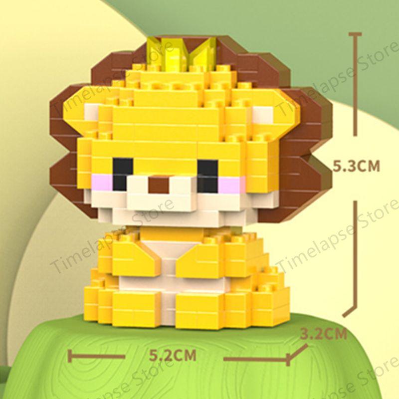 Diy Cute Animals Lion Corgi Dolphin Hamster Rabbit Dog Cats Fish Tanks Building Blocks Kit Girl Bricks Model Kids Toy Children