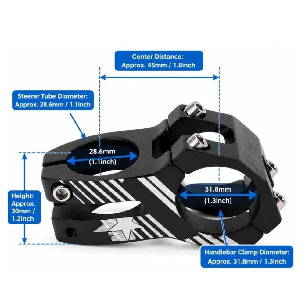 Lightweight Bike Short Stem High Strength Bike Handlebar Stem Durable Bike Stem Bike repair