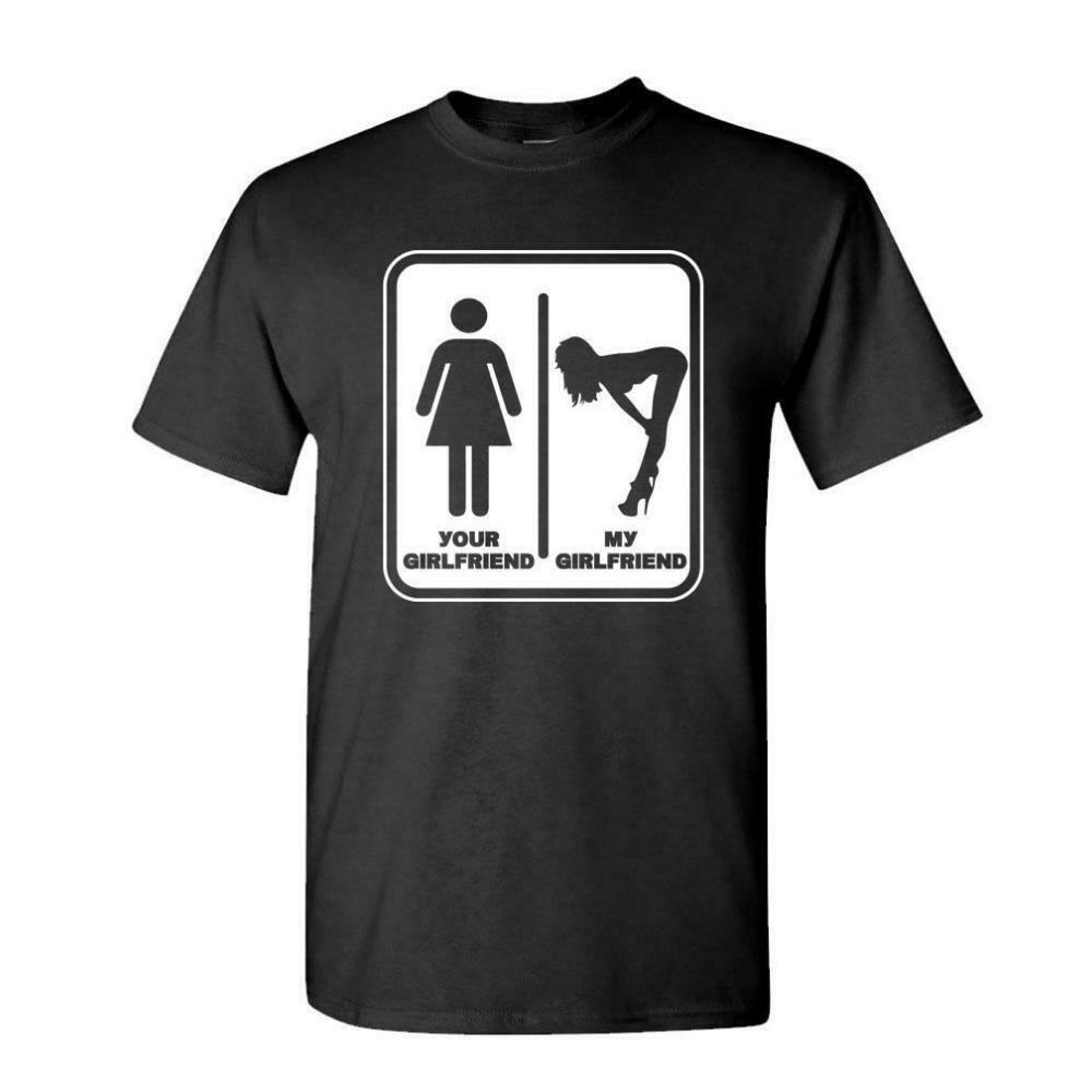 YOUR GIRLFRIEND Vs MY GIRLFRIEND Unisex Cotton T-Shirt Tee Shirt Gothic T-shirt Hip Hop T-Shirt Men Streetwear