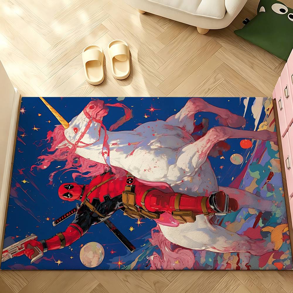 Cute-D-deadpool-S Carpet Bathroom Anti-slip Mat Door Mat Home Decoration Mat Entrance Door Mat Scratch-resistant Door Mat