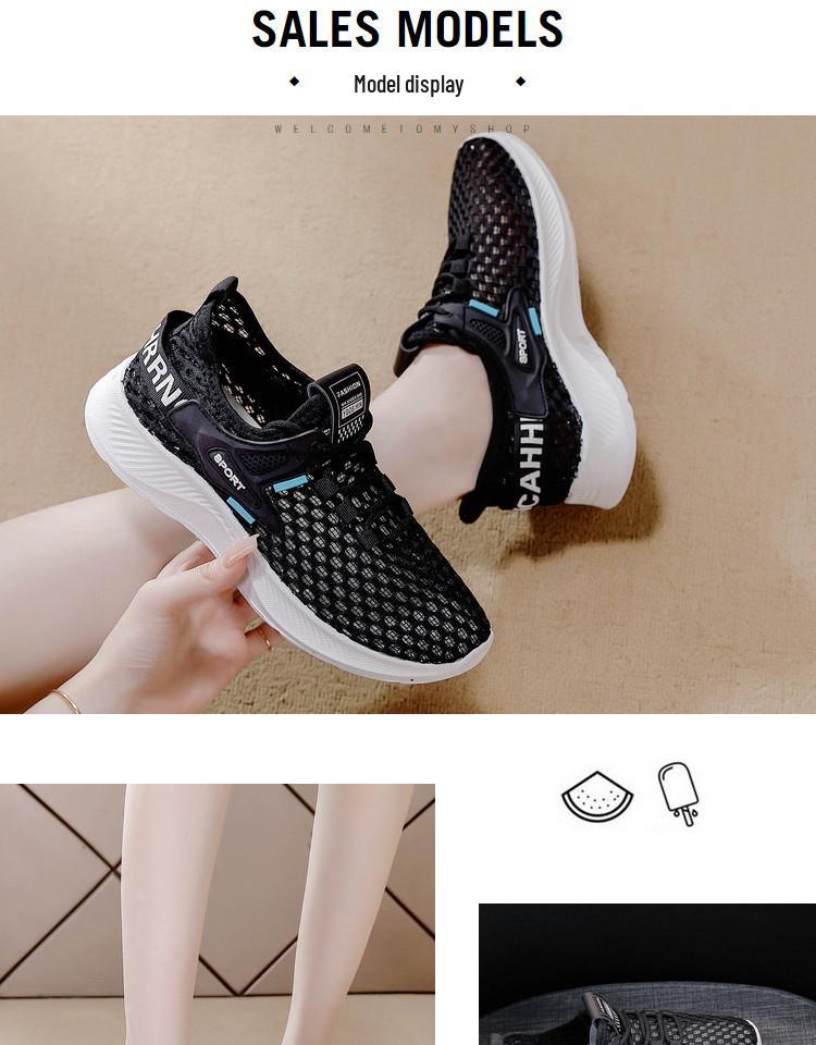 2026 Trendy Women's Breathable Flyknit Running Shoes - Low-Top, Lightweight, Soft Sole, Casual Style