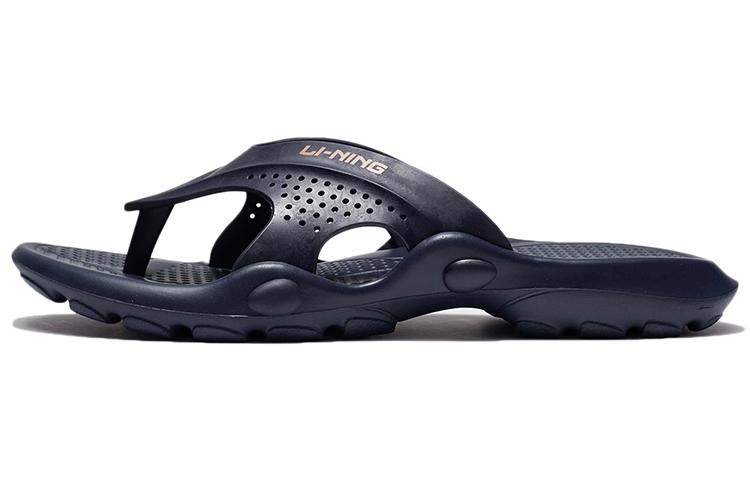 Мужские шлепанцы Li Ning из ЭВА, цвет Темно-синий Shadow Blue, AGAS007-3 43.5