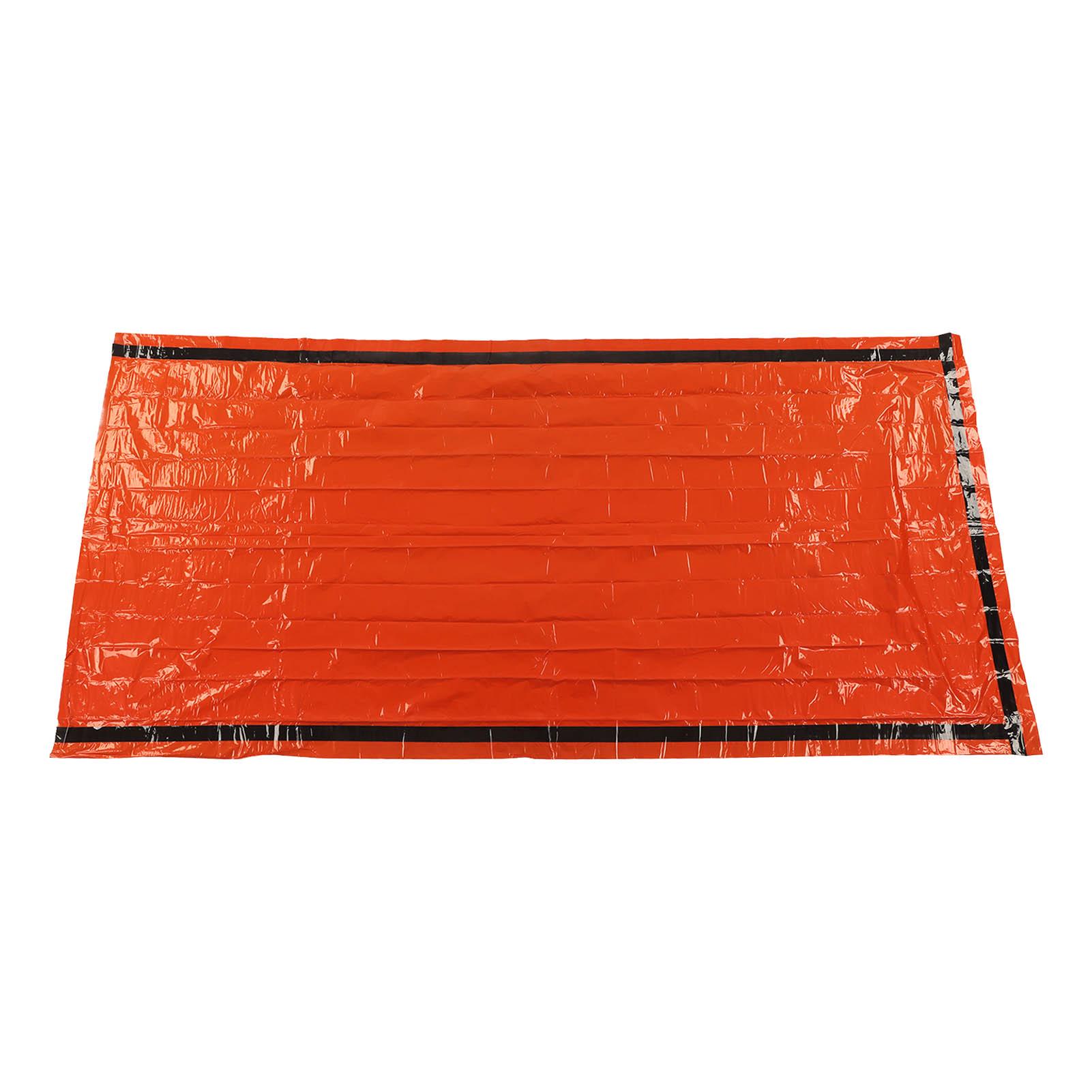 

Emergency Survival Sleeping Bag Thermal Insulation PE Aluminum Film Survival Bivouac Bag with Storage Bag for Outdoor Orange оранжевый