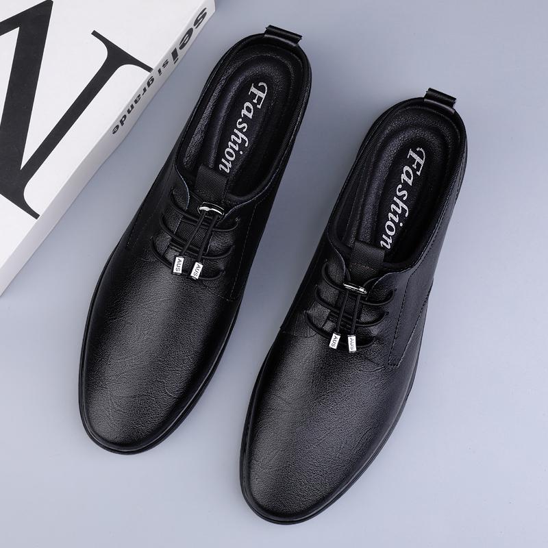 Genuine Leather Men's Oxford Shoes Office Business Casual Shoes Fashion Lace-up Male Formal Dress Footwear Derby Shoes Sneakers