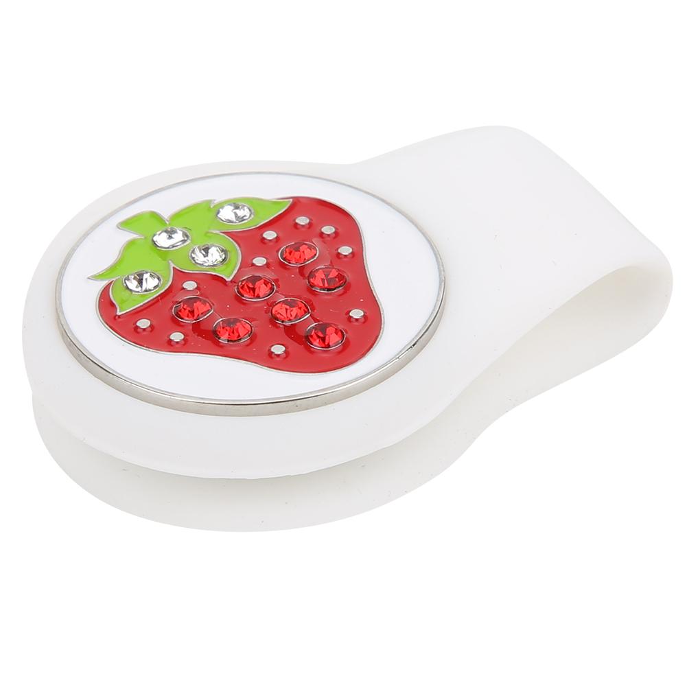 Silicone Compact Golf Ball Marker Fruit Pattern Hat Clip Cap Clamp Accessory Supplies