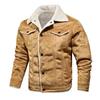 Spring Casual Black Single-Breasted Fleece Jacket with Lapel Fur and Side Seam Pockets