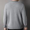 Hengyuanxiang Men's Thickened 100% Pure Cashmere Round Neck Sweater