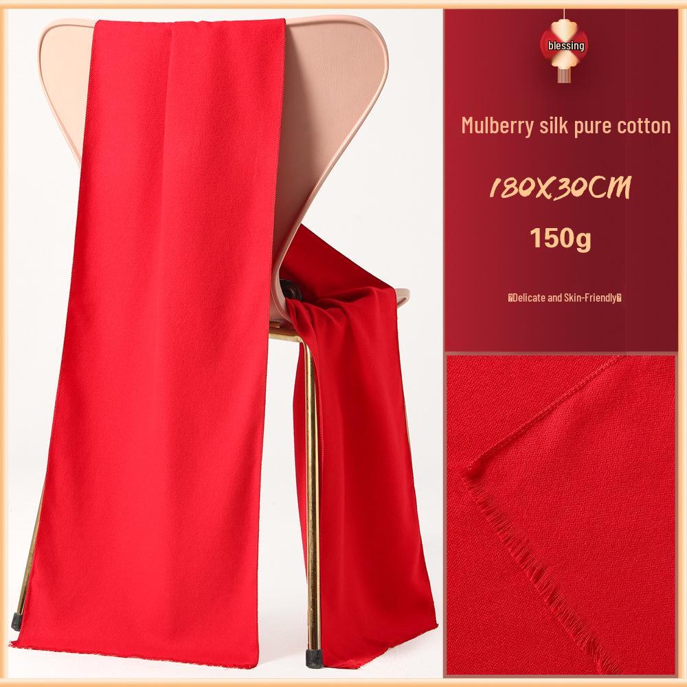 Bufanda Roja Personalizable para Celebración Anual de la Empresa con Impresión de Logo