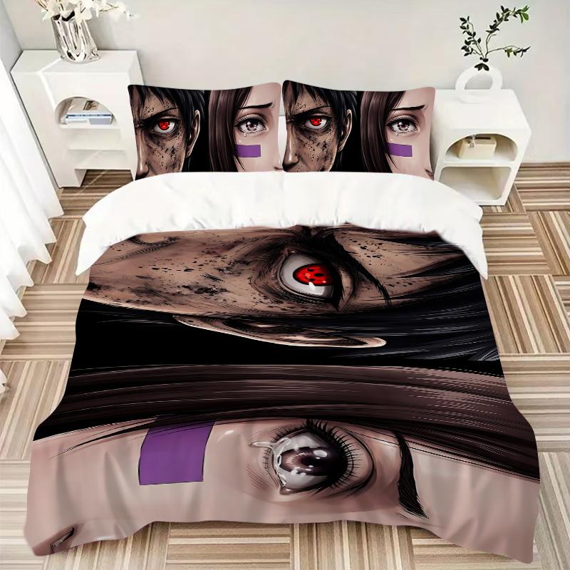 3Pcs Eyes Soul Bedding Set Soft Fabric Duvet Cover Pillowcases Home Xmas Halloween Gift 1 Duvet Cover 2 Pillowcase S1429