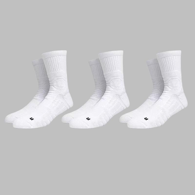 

Мужские весенне-осенние баскетбольные носки для бега, спортивные, нескользящие, сетчатые, дышащие, дезодорирующие, влагоотводящие, длинные 1 pair чёрный