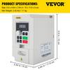 Variable Frequency Drive, AC 220V Input 3KW Variable Frequency CNC Drive Inverter Converter, VFD 4HP 1 or 3 Phase Input, 3 Phase Output, CNC Motor