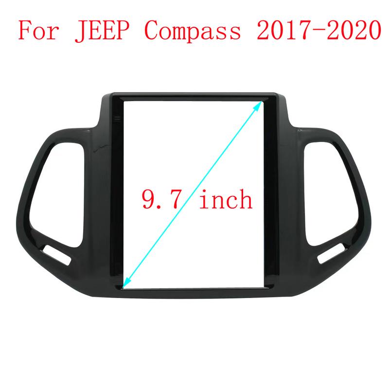 HAOCHEN Car  Frame Stereo Trim Frame  9.7 inch Car Dashboard Interior Accessories For JEEP Compass 2017-2020