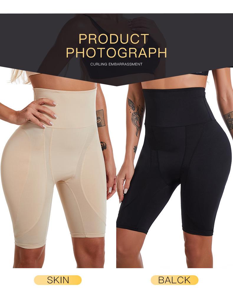Plus Size High-Waisted Tummy Control & Hip-Enhancing Shaper Shorts with Padded Lifting Effect