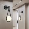 Nordic Creative Luxury Glass Ball LED Wall Lamp Living Room Metal Modern Minimalist Bedside Wall Light Bedroom Lighting Fixtures