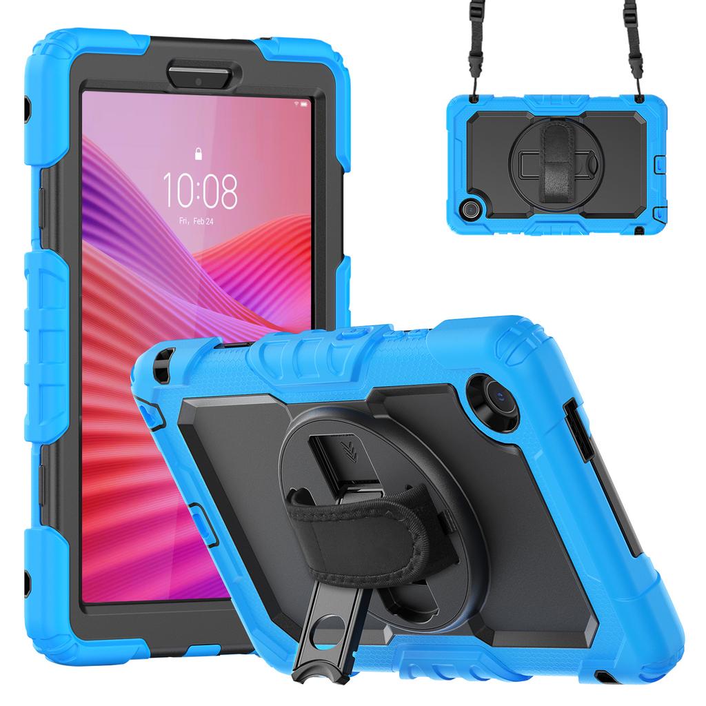 Heavy Duty Case for Lenovo Tab One (K9) 2025 8.7 Inch TB305FU 3-Layers Hybrid Stand Cover with Screen Protector Shoulder Strap